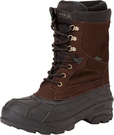 Kamik Men's Nationplus Boot - Size 10 - Dark Brown