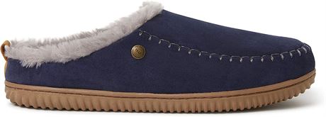 Dearfoams Men's Alpine Bern Clog Slipper, Navy, Large 9-10