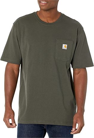 Carhartt Men's Loose Fit Heavyweight Short-Sleeve Pocket T-Shirt Closeout Peat