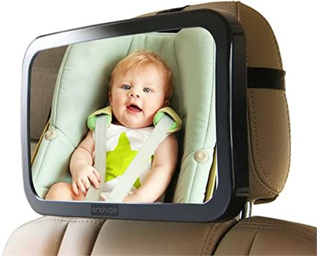 Enovoe Baby Car Mirror with Cleaning Cloth