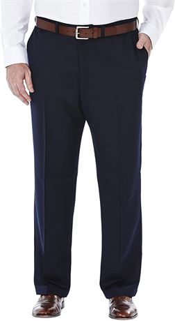 Haggar Men's Cool 18 Flat Front Pants - Navy - 38W x 31L