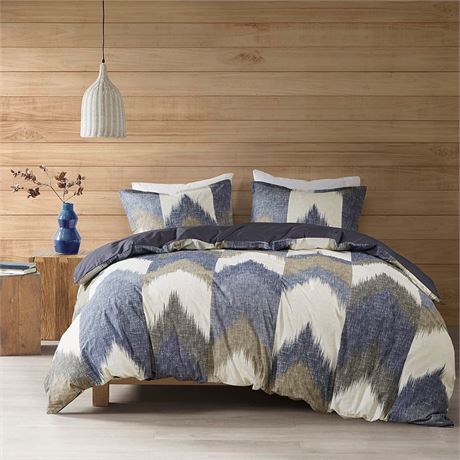 INK+IVY Alpine Cotton Comforter Set - Modern Cabin (Navy) - King