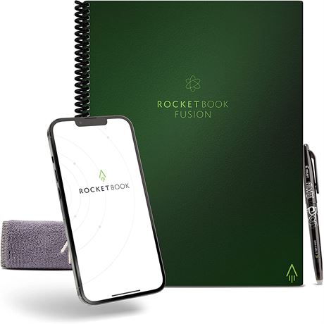 Rocketbook Fusion Smart Reusable Notebook - Terrestrial Green