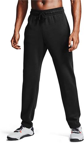 Under Armour Mens Rival Fleece Pants , Black (001)/Onyx White , Small