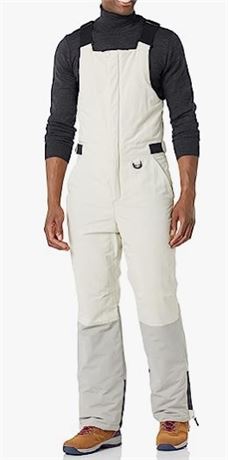 Amazon Essentials Men's Water-Resistant Insulated Snow Bib Overall, Lg