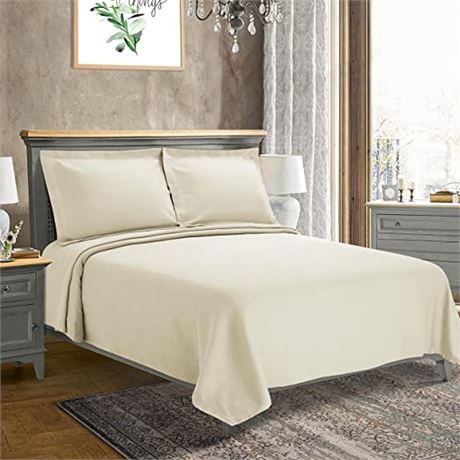 Superior Bedspread Set, Diamond Solitaire Jacquard Design, Twin, Ivory