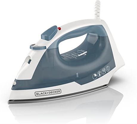 BLACK+DECKER Easy Steam Compact Iron, IR40V , Blue 10.4 x 5.8 inches