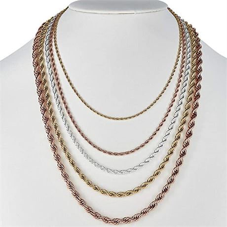 HarlemBling Rope Chain, 22-Inches, 2-mm Rose Gold