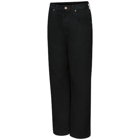 Red Kap Men's Relaxed Fit Black Jean 46/37 Unhemmed