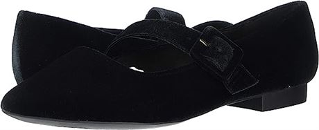 Bella Vita Women's Virginia Ii Mary Jane Flat Ballet, Size 6, Black