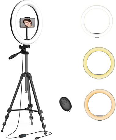 12" Ring Light, for Live Stream/Makeup/YouTube Video,Light Only no stand