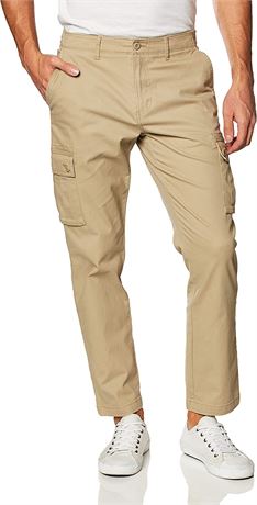 Amazon Essentials Men's Straight-Fit Cargo Pants, Size 38W X 28L, Dark Khaki