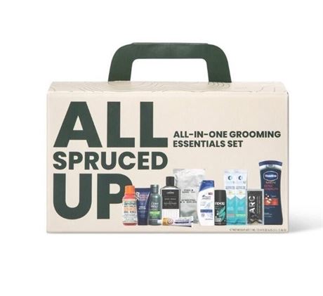 All Spruced Up - Men's Bath/Body Gift Set - AIO Grooming Set-NEW