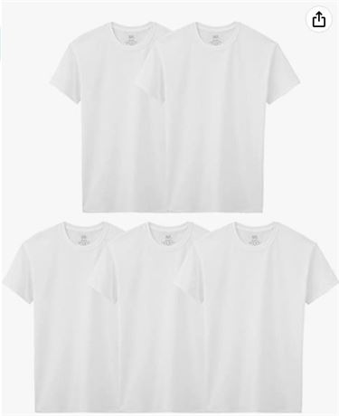 Fruit of the Loom Boys' Eversoft Cotton Undershirts, T Shirts, Med