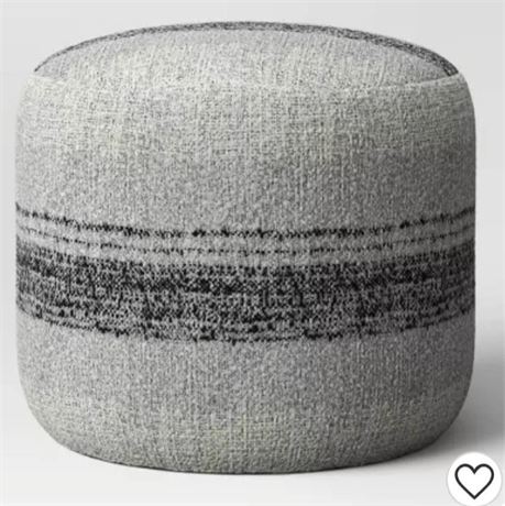 Smithfield Cylinder Pouf Gray/Blue - Threshold