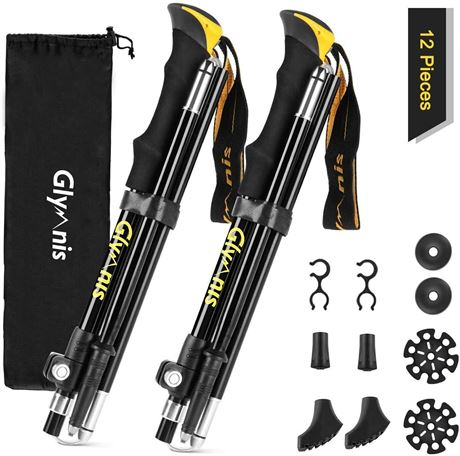 Glymnis Foldable Trekking Poles/Hiking Sticks