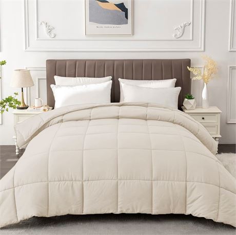 MATBEBY King Comforter Duvet Insert, King, Beige