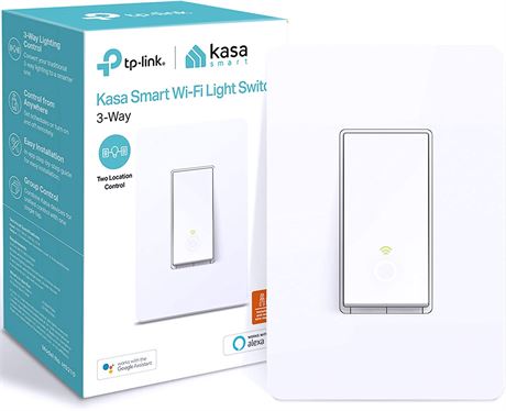 Kasa Smart 3 Way Switch HS210, Needs Neutral Wire, 2.4GHz Wi-Fi Light Switch