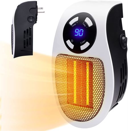 Brightown 350W Portable Wall Space Heater with Programmable Thermostat