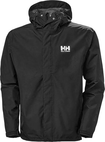 Helly Hansen Men's Seven J Waterproof, Windproof Rain Jacket, Large