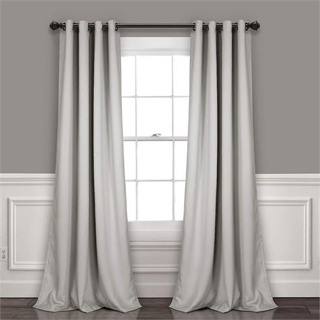 Lush Decor Insulated Grommet Blackout Curtains Panel Pair, 52"W x 84"L