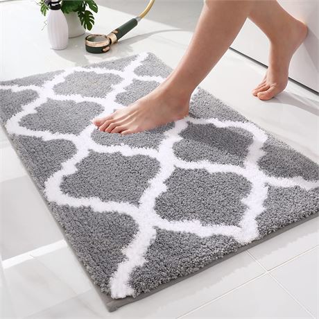 OLANLY Bathroom Rugs, Soft and Absorbent Microfiber Bath Rugs