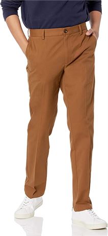 Amazon Essentials Men's Slim-Fit Chino Pants, 34W X 30L, Dark Khaki Brown