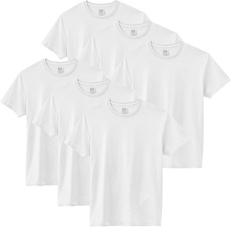 Fruit of the Loom Men's Eversoft Cotton Stay Tucked Crew T-Shirt