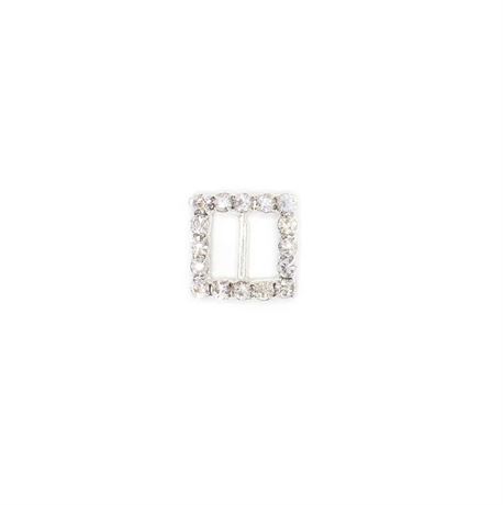 5/8 Inch Square Mini Rhinestone Buckle Sliders