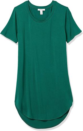 Daily Ritual Women's Tunic, Size Medium, Dark Emerald Green