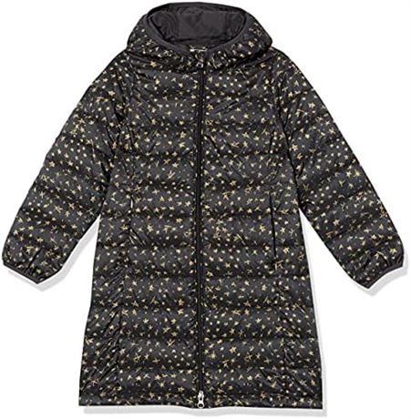 Amazon Essentials Girls and Toddlers' Long Lightweight Hooded Puffer Jacket