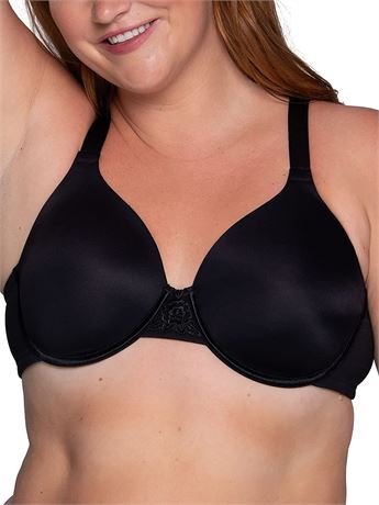 Vanity Fair Women's Full Figure Beauty Back Smoothing Bra (44DDD) - Black