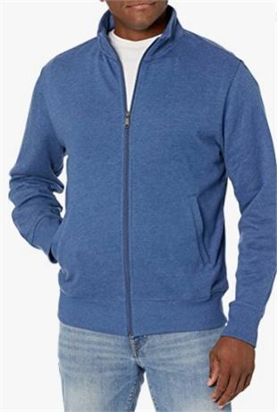 Amazon Essentials Men's Full-Zip Fleece Mock Neck Sweatshirt, Med