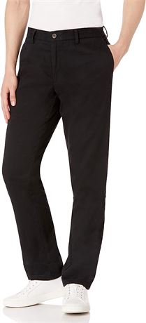 Amazon Essentials Men's Slim-Fit Flat-Front Chino Pant - Black - 33x30