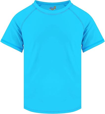 Boys Rash Guard Swim Shirt Short Sleeve Quick Dry Swimming Shirt