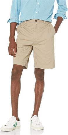 Amazon Essentials Men's Classic-Fit Shorts, Size 36W, Khaki