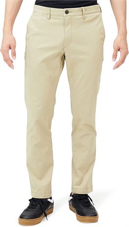 Goodthreads Men's Slim-Fit Comfort Stretch Chino, Light Khaki Brown, 32W x 36L