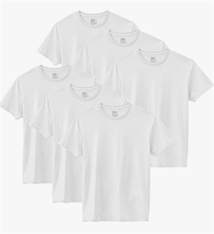 Fruit of the Loom Men's Eversoft Cotton Crew T-Shirt, Lg, Pk of 5