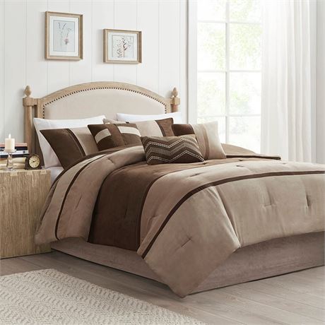 Madison Park Palisades Comforter Set - Brown - Queen