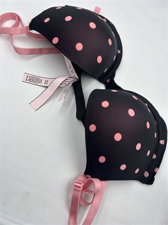 Victoria Secret - Wired Push Up Bra - Polka Dots -34C