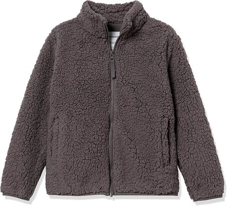 Amazon Essentials Girls and Toddlers' Sherpa Fleece Full-Zip Jacket, 3T