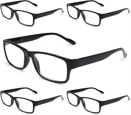 5-Pack Reading Glasses Blue Light Blocking