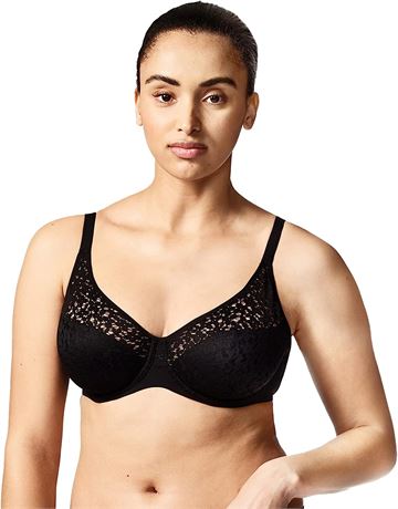 Chantelle Women's Norah Molded Bra, 34DDD, Black