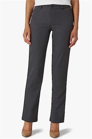 Lee Women's Wrinkle Free Relaxed Fit Straight Leg Pant, 18