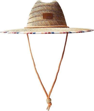 Roxy womens Tomboy Straw Sun Hat, Snow White Confiti Exc, Small-Medium US