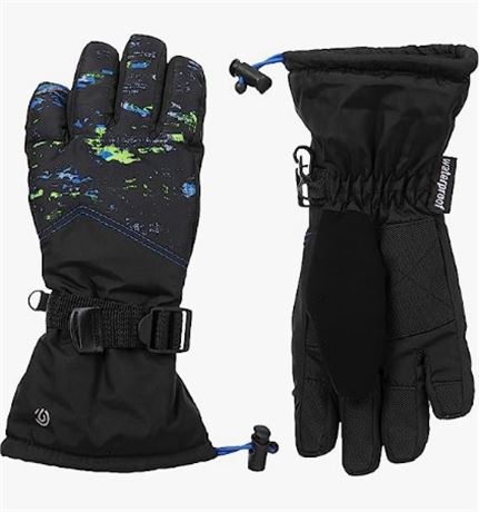 C9 Champion Kids Unisex Cold Weather Windproof/Waterproof/Snow&Ski Gloves, 8/16