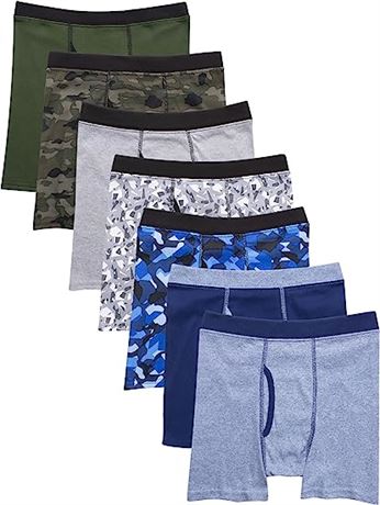 Hanes Boys' ComfortSoft Printed Boxer Briefs, Med