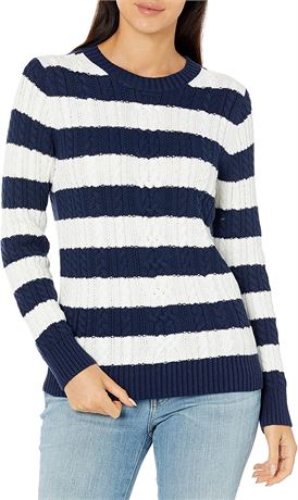 Amazon Essentials Women's Fisherman Cable Long-Sleeve Crewneck Sweater