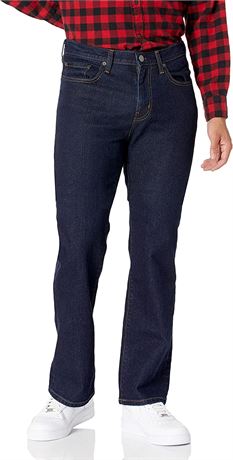 Amazon Essentials Men's Bootcut Jeans, 38W X 32L, Rinsed