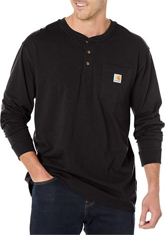 Carhartt Men's Loose Fit Heavyweight Long-Sleeve Pocket Henley T-Shirt